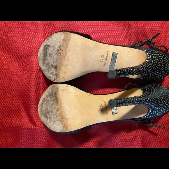 Badgley Mischka Satin Strap Heels - Picture 5 of 5